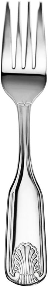New Star Foodservice 58307 Shell Pattern  18/0 Stainless Steel  Salad Fork  7.1-Inch  Set of 12