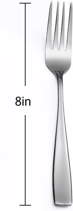 Stainless Steel Dinner/Salad Forks Set 12-Piece 8 Inches
