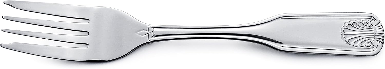 New Star Foodservice 58307 Shell Pattern  18/0 Stainless Steel  Salad Fork  7.1-Inch  Set of 12
