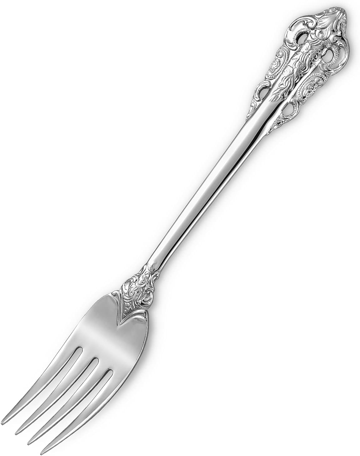 KEAWELL Luxury Salad Forks Dessert Forks Set  Set of 4  18/10 Stainless Steel  7 Inches  Dishwasher Safe  Mirror Polished  Silverware Fork Set (Silver)