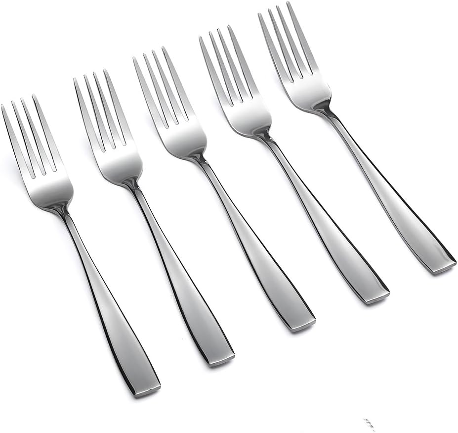 Stainless Steel Dinner/Salad Forks Set 12-Piece 8 Inches