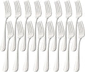 homEdge Set of 16 Stainless Steel Dessert Forks – 6.7 Inch Mirror Polished Flatware  Elegant Silver Forks for Cake  Pastry  Fruit  Appetizers & Daily Use