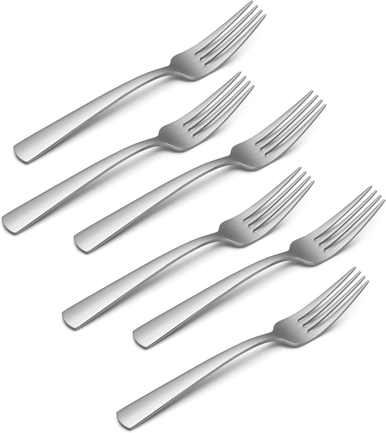 Oneida Aptitude Everyday Flatware Salad Forks  Set of 6  18/0 Stainless Steel  Silverware Set